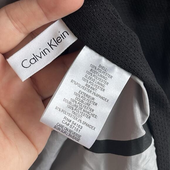 Calvin Klein Black Bomber Jacket Men’s Size XL Full Zip Utility Pockets - Picture 10 of 14